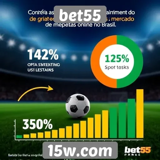 Estatísticas sobre o crescimento da bet55 no mercado